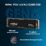 Crucial P3 Plus M.2 PCIe 2TB SSD inkl. Acronis Software